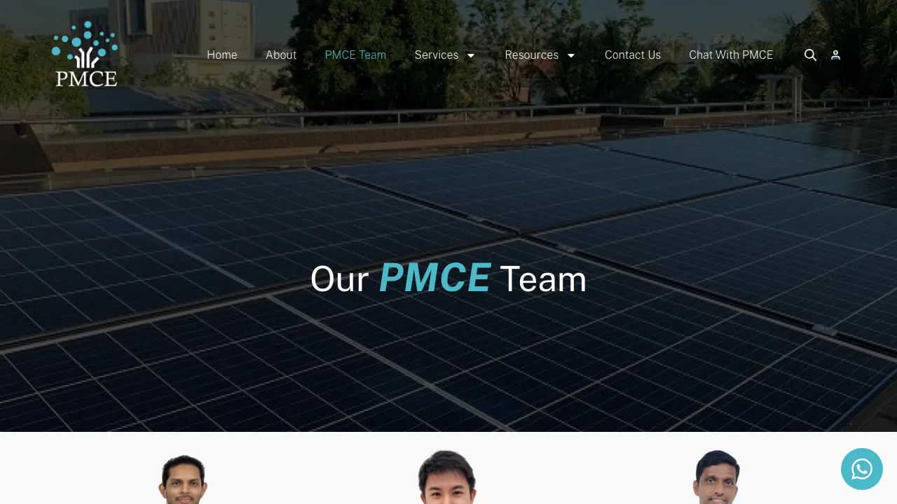 PMCE Team page