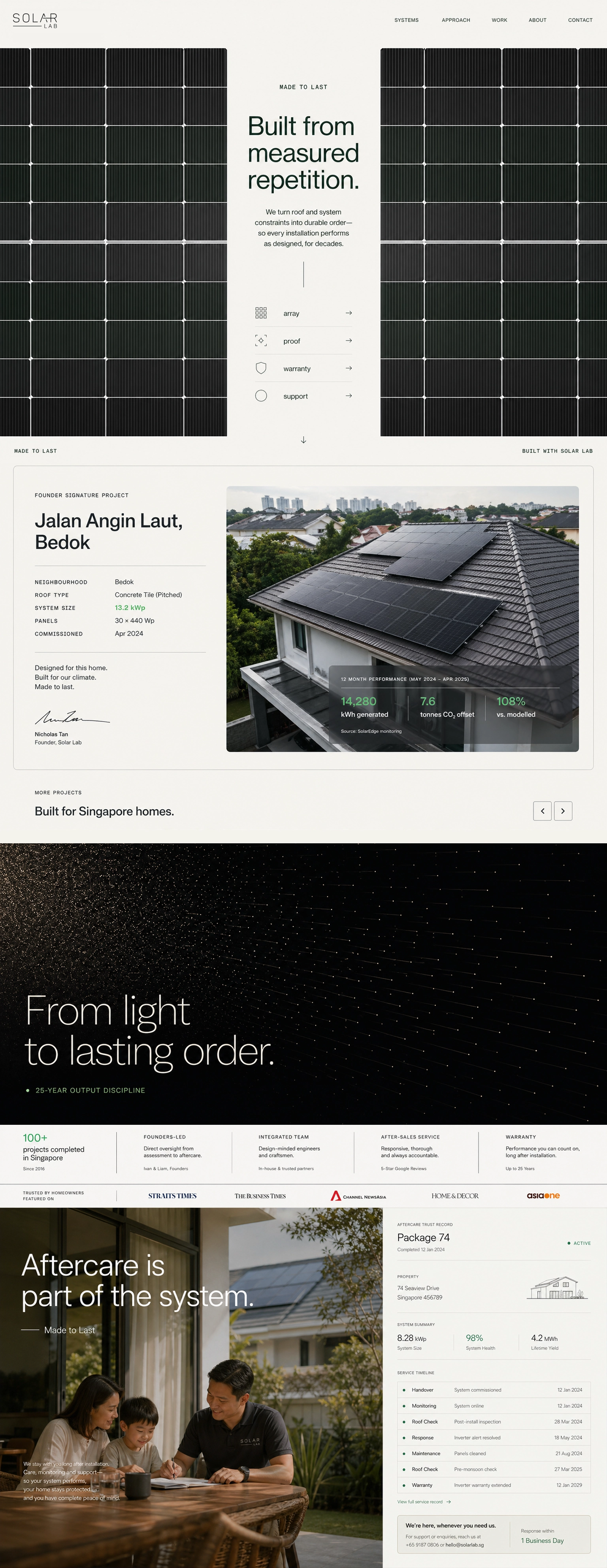 Concept 02: Structured conversion long webpage concept